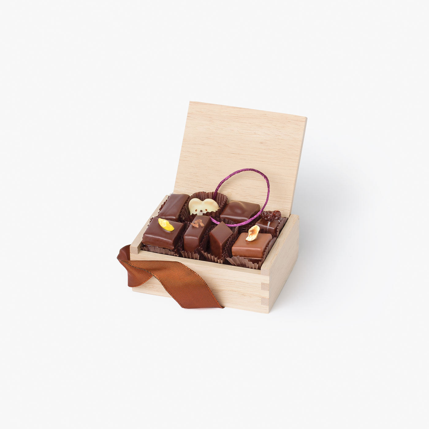 Father's Day Chocolate Gift Box tied with Ribbon and Wax Seal. Assortment of our iconic signature handmade chocolates.
